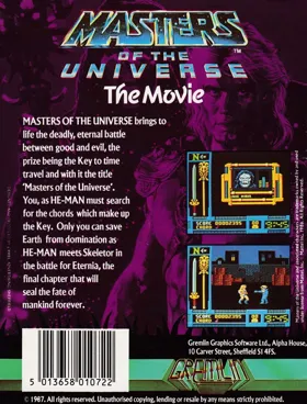 Masters Of The Universe (UK) (1987) (Trainer) box cover back
